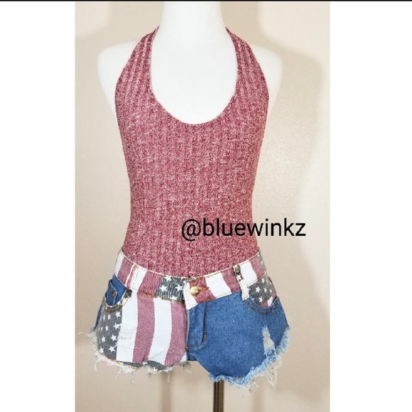 Red Knit Bodysuit - Picture 3 of 7